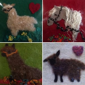 Hand Crafted Needle Felted Animal Pictures